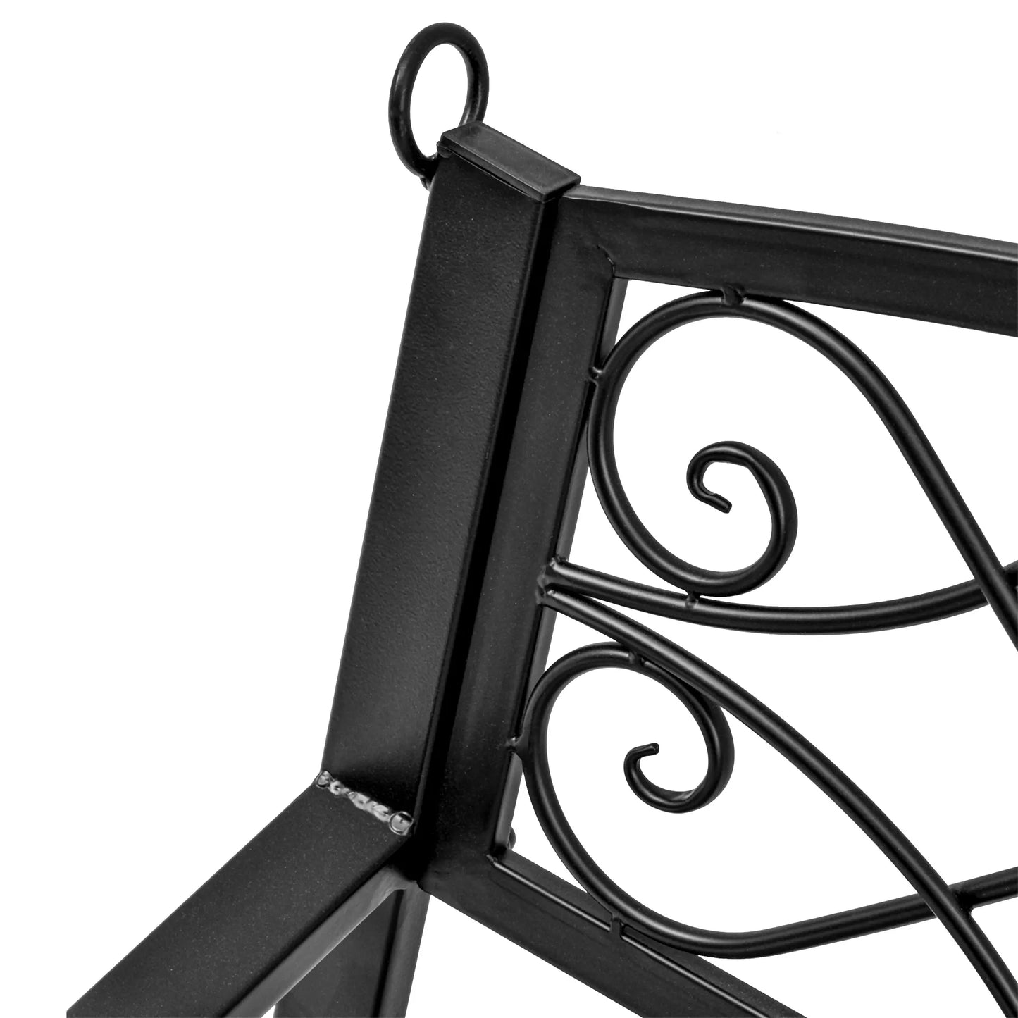 Pakabinama suolelė 2 vietų Sodo sūpynės Sūpynės suolelis Holivudo sūpynės Pakabinama suolelė su grandinėmis Metalo Juoda 132 x 63 x 58 cm