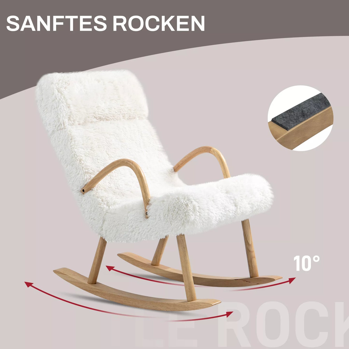 Supamasis krėslas, reguliuojama galvos atrama, minkštas paminkštinimas, 58x114x109 cm, Balta