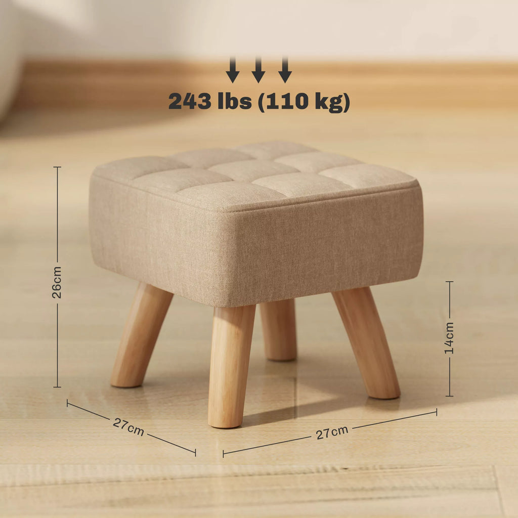 Kojų atrama su paminkštinimu, iki 110 kg, ruda