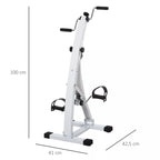 Treniruoklio matmenų schema: 100 cm aukštis, 41 cm plotis, 42,5 cm gylis