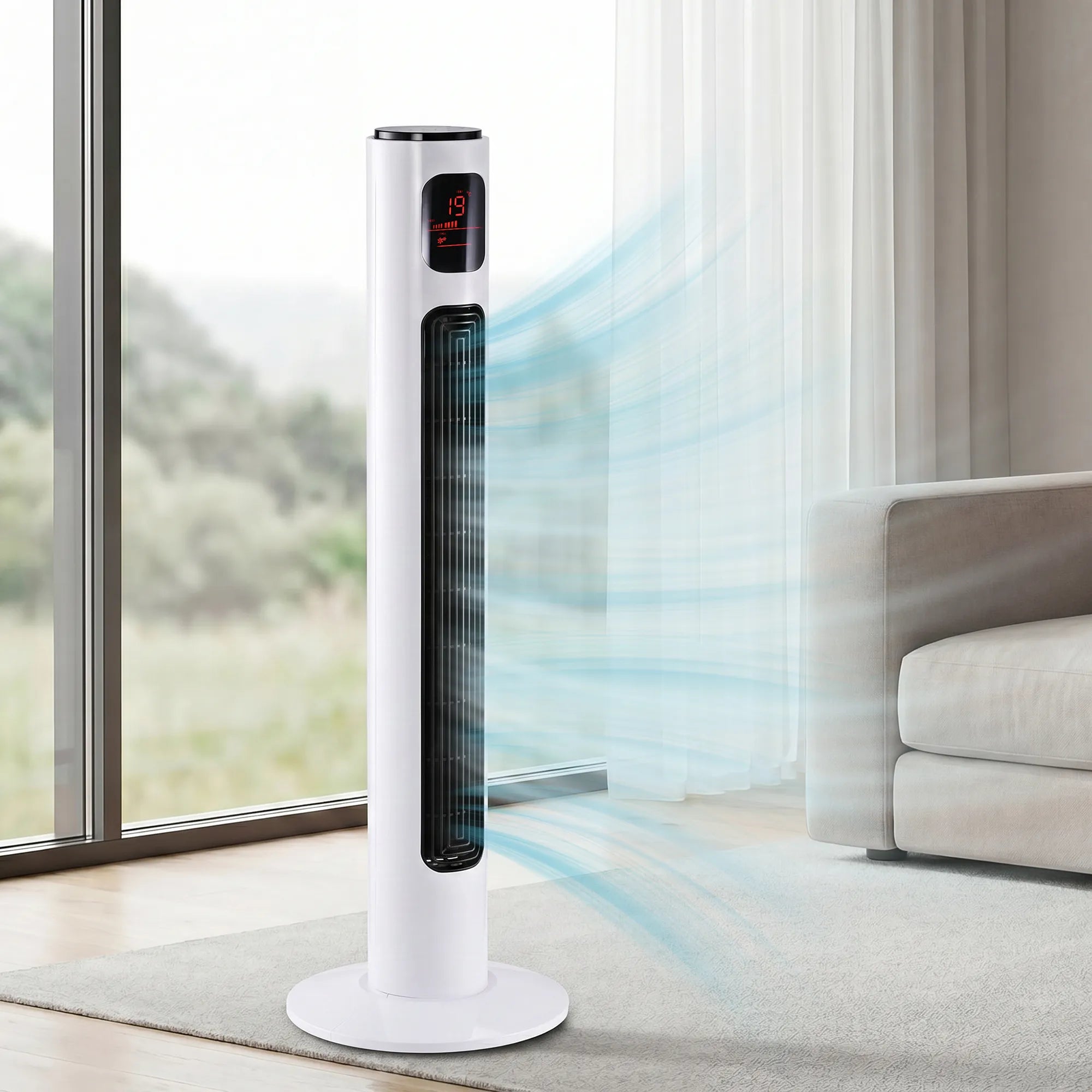 Koloninis ventiliatorius 96 cm su nuotolinio valdymo pulteliu 45 W