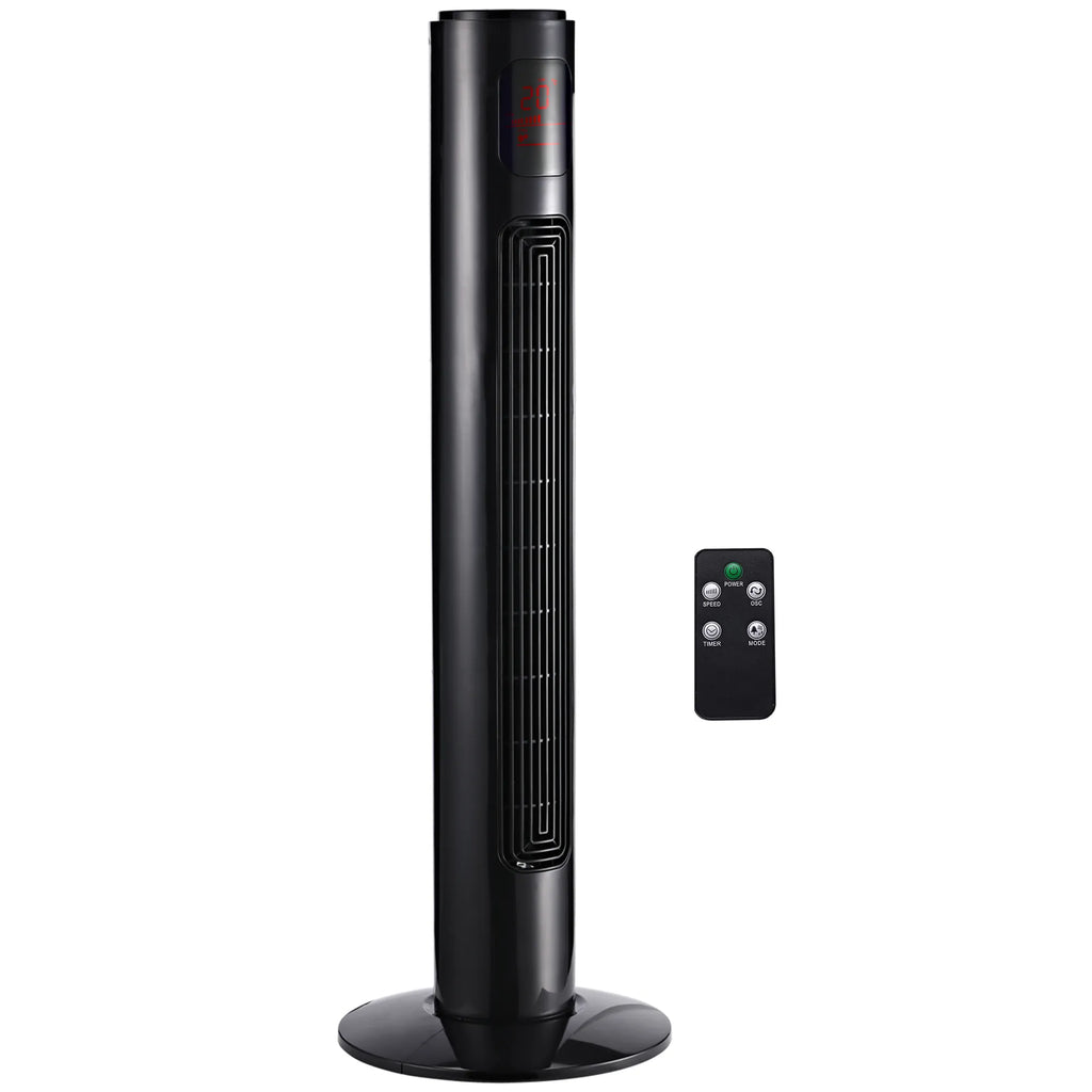 Koloninis ventiliatorius ABS 32x96 cm su nuotolinio valdymo pultu juodas