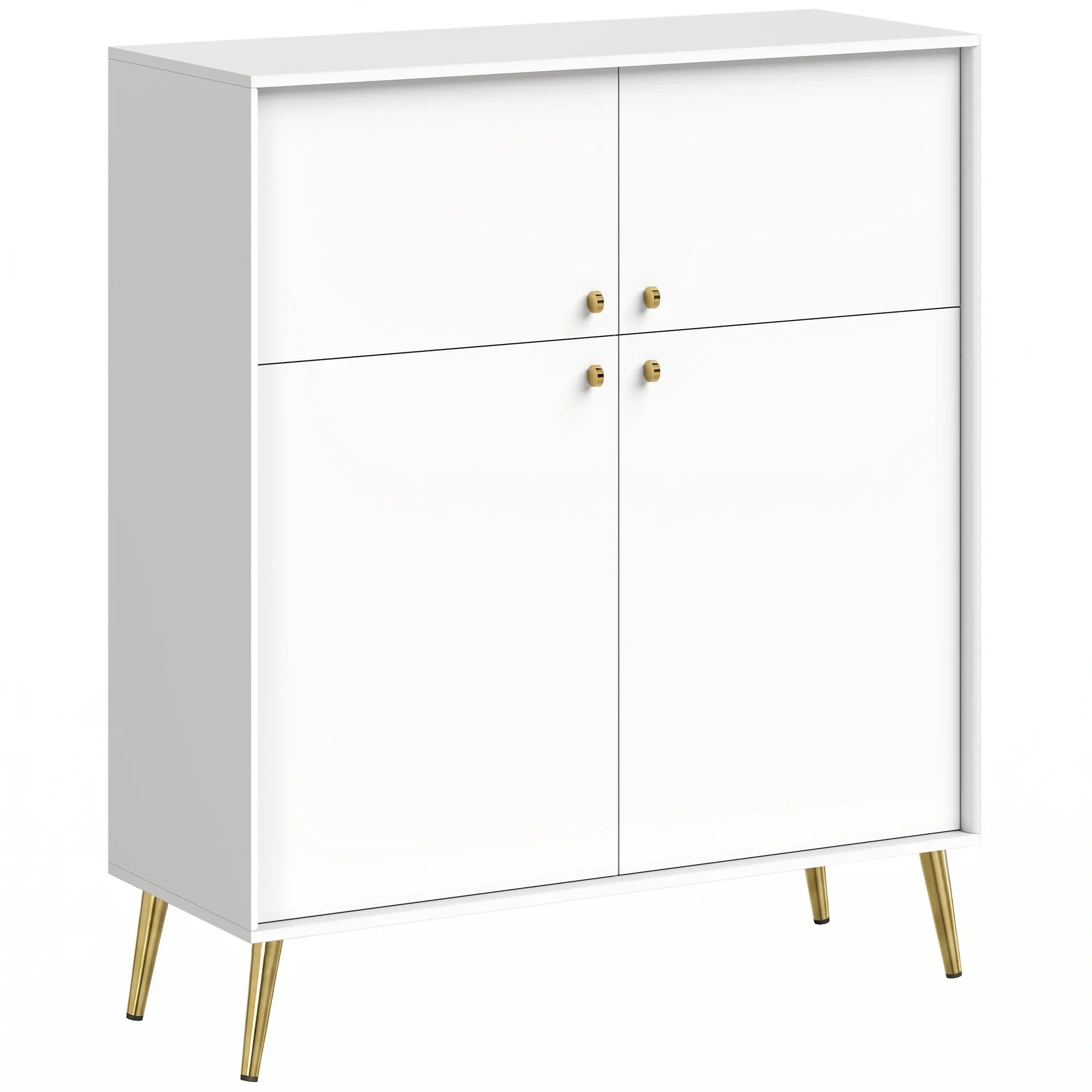 Komoda su durelėmis, 105,4 cm, kreminė