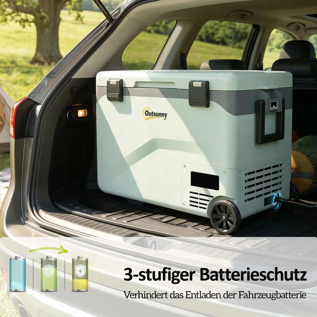 Kompresorinis automobilinis šaldytuvas 42,5L -20℃ su Bluetooth žalias