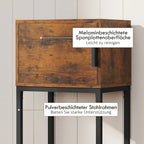 Konsolinis staliukas su spintele, industrinio stiliaus, 40x30x76 cm, rudas