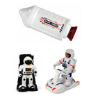 Kosminis rinkinys su raketomis, erdvėlaiviu ir astronautais
