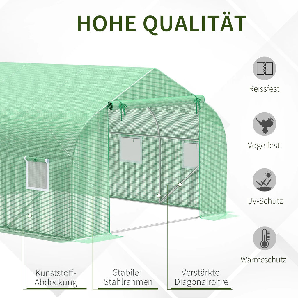 Plėvelės šiltnamis Plėvelės šiltnamis Šiltnamis Ankstyvųjų daržovių šiltnamis Augalų namelis Pomidorų namelis Dvišlaitis stogas  350L × 300B × 200H cm