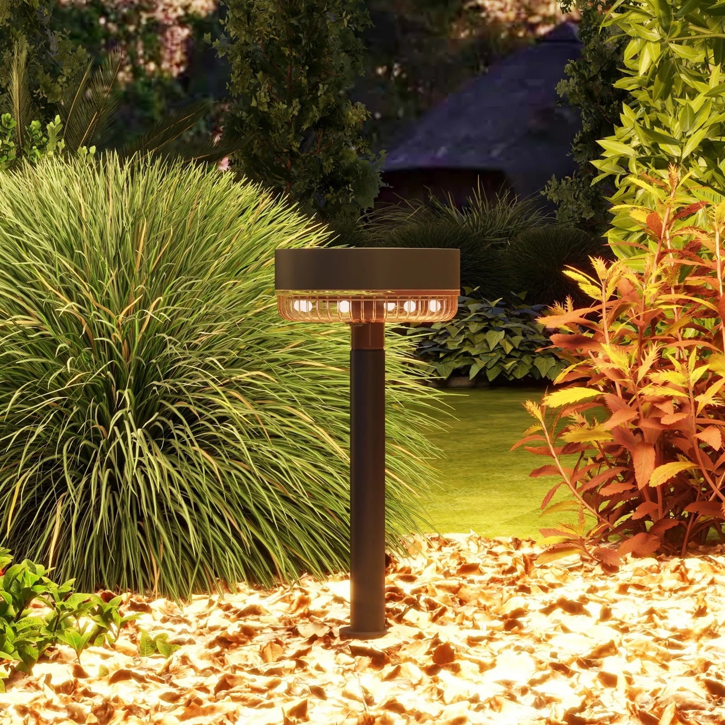 Saulės lauko šviestuvai, atsparūs vandeniui, šiltos baltos spalvos LED, 10-12 val. veikimo laikas, juodi