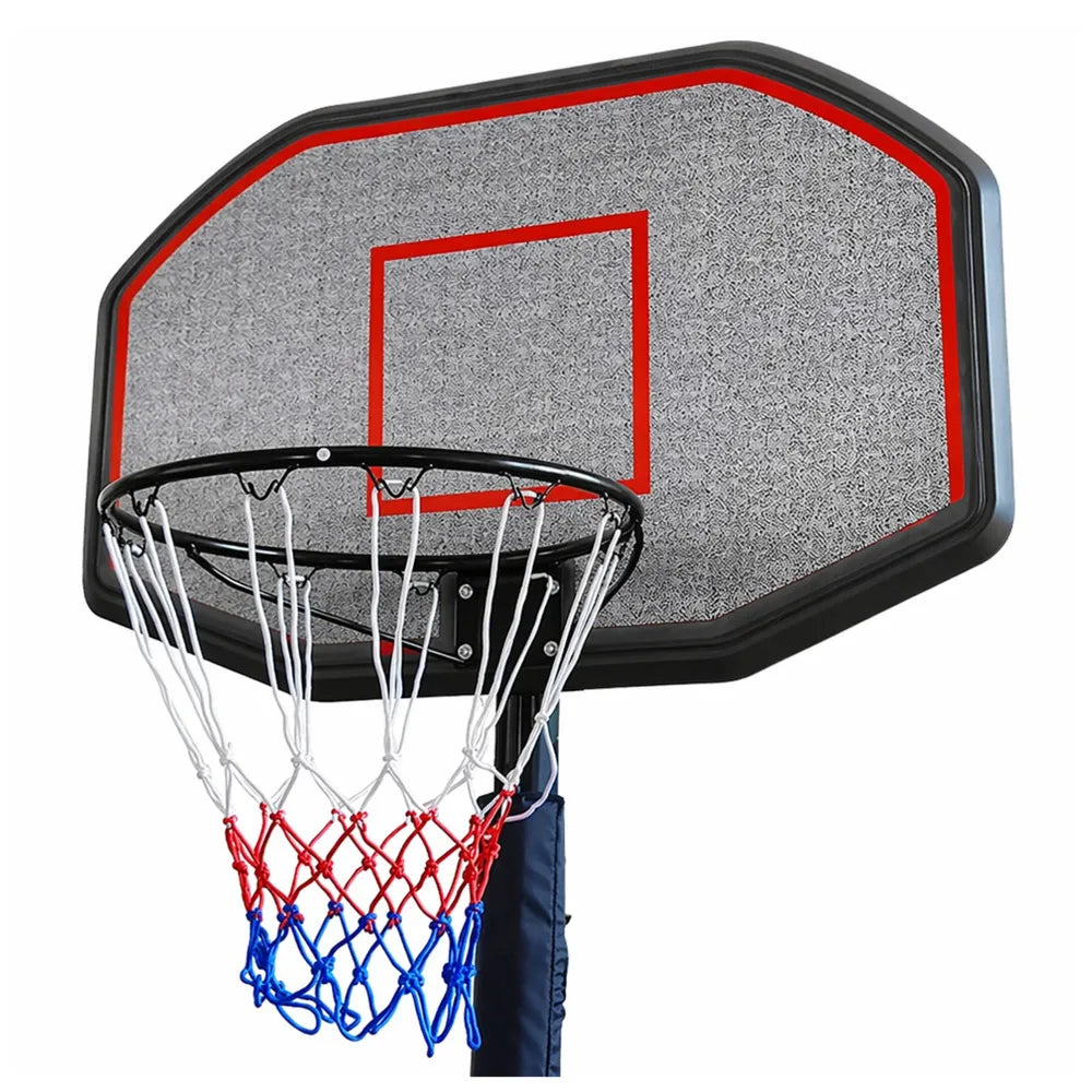 Krepšinio stovas su kamuoliu ir tinkleliu, reguliuojamas aukštis, 115 cm, juodas