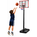 Krepšinio stovas su krepšinio lanko komplektu, 115 cm aukščio, juodas