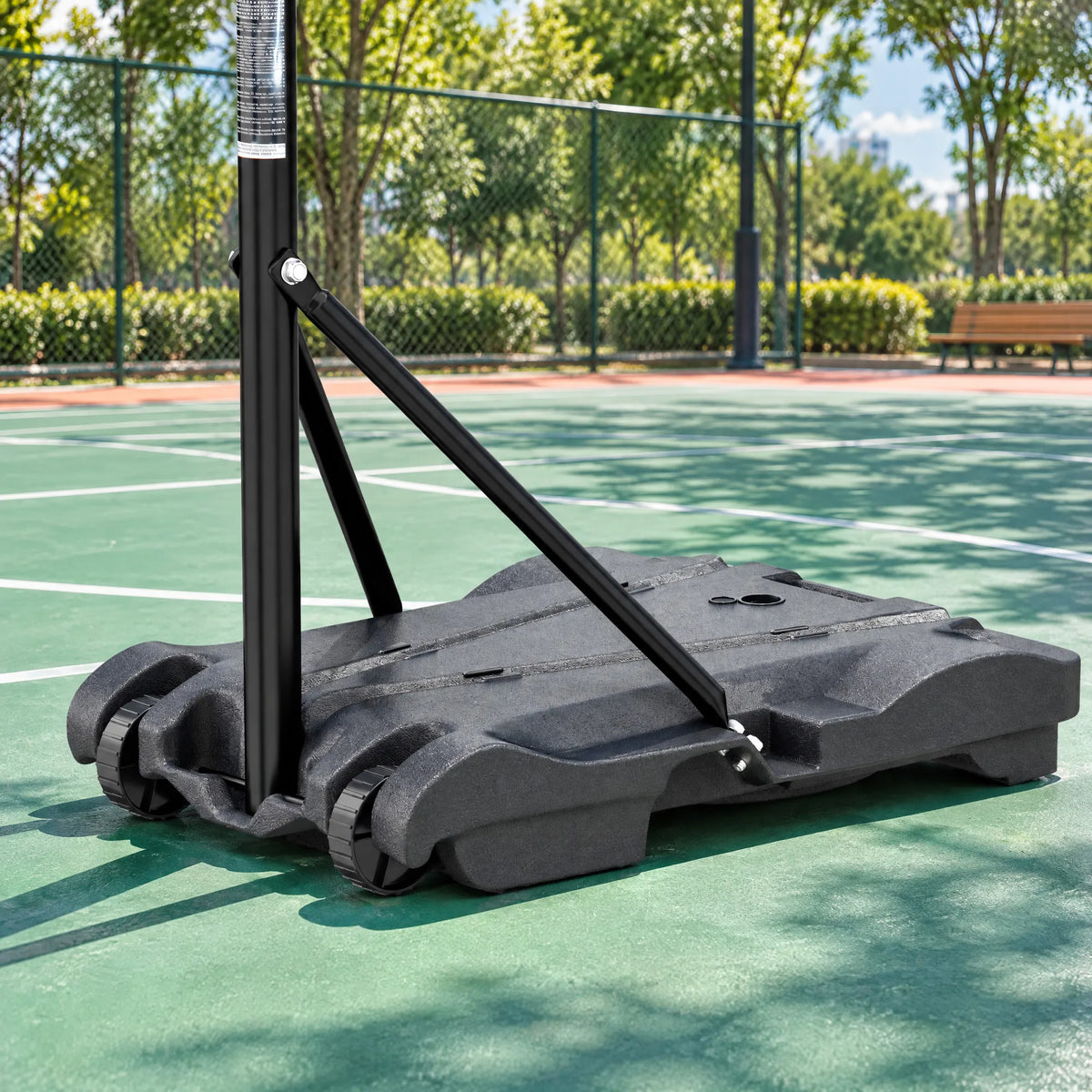 Ratukinio pagrindo detalė ant sporto aikštelės dangos
