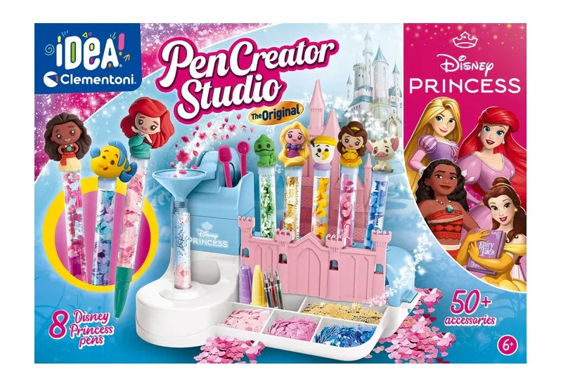 Kūrybinis rinkinys rašiklių gamybai Clementoni Disney Princess, 8 vnt., 50+ priedų