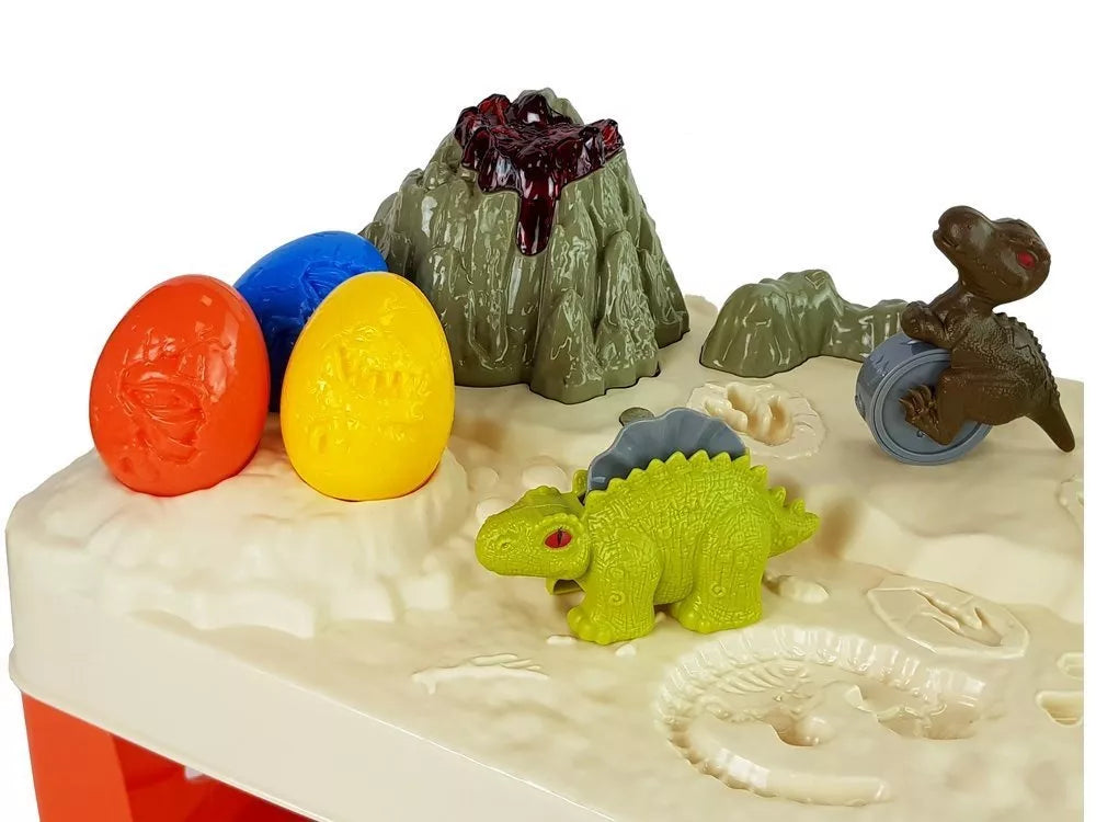Kūrybinis stalas su modelinu ir dinozaurų tematikos priedais, 3+