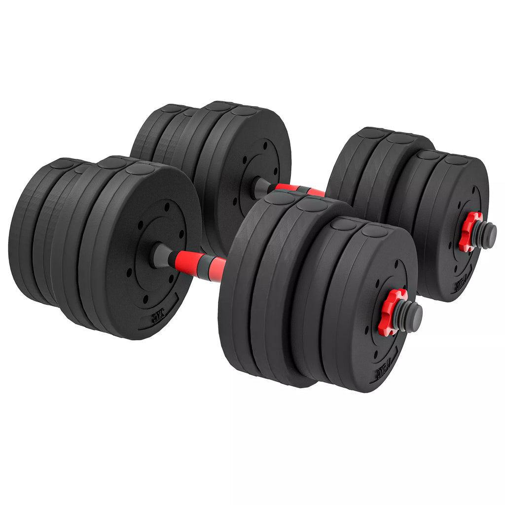 2 viename Hantelių rinkinys 30 kg, reguliuojama trumpoji ir ilgoji štanga, profesionalus "Dumbbell" jėgos treniruoklis, juodos spalvos