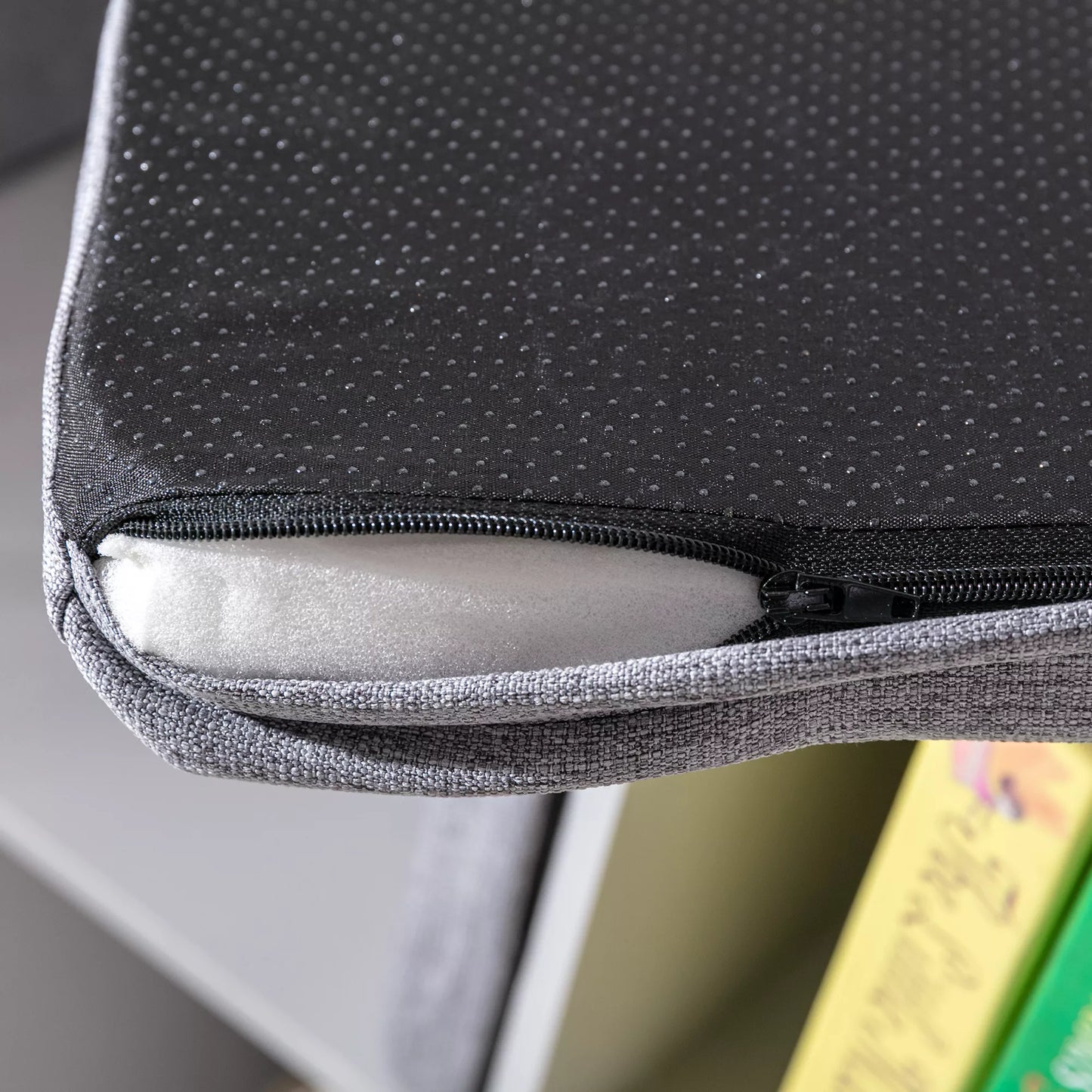 2-in-1 vaikų lentynos lentynos + suoliukas su pagalvėlėmis 103 cm × 30 cm × 62 cm Balta + Pilka