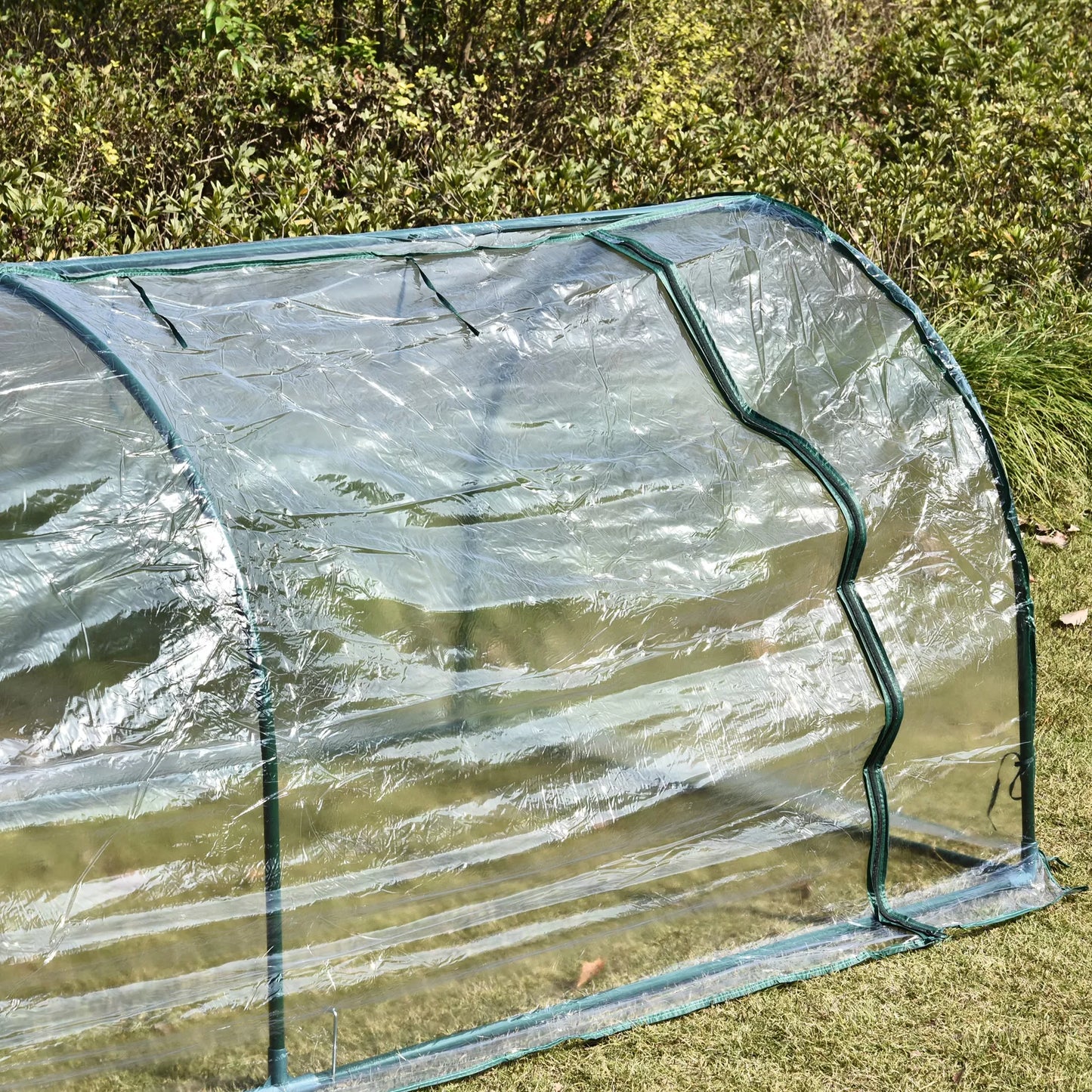 Šiltnamis, Šiltnamis su durimis, Daigykla, Augalų namelis, Augalų auginimui, Plienas, Plastikas, 250 x 100 x 80 cm, Žalias