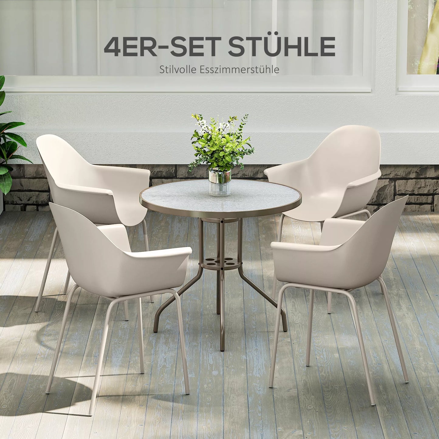 4 vnt. sodo kėdžių rinkinys Lauko kėdės Sodo kėdė, modernus dizainas, 59 cm x 55 cm x 84 cm, pilkos spalvos