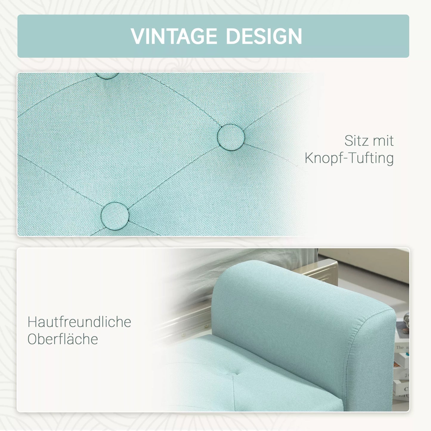 Suoliukas su daiktadėže, minkštas suoliukas, atlaiko iki 130 kg, lininio audinio išvaizda, kaučiukmedžio mediena, 116 x 44 x 58 cm, žalias