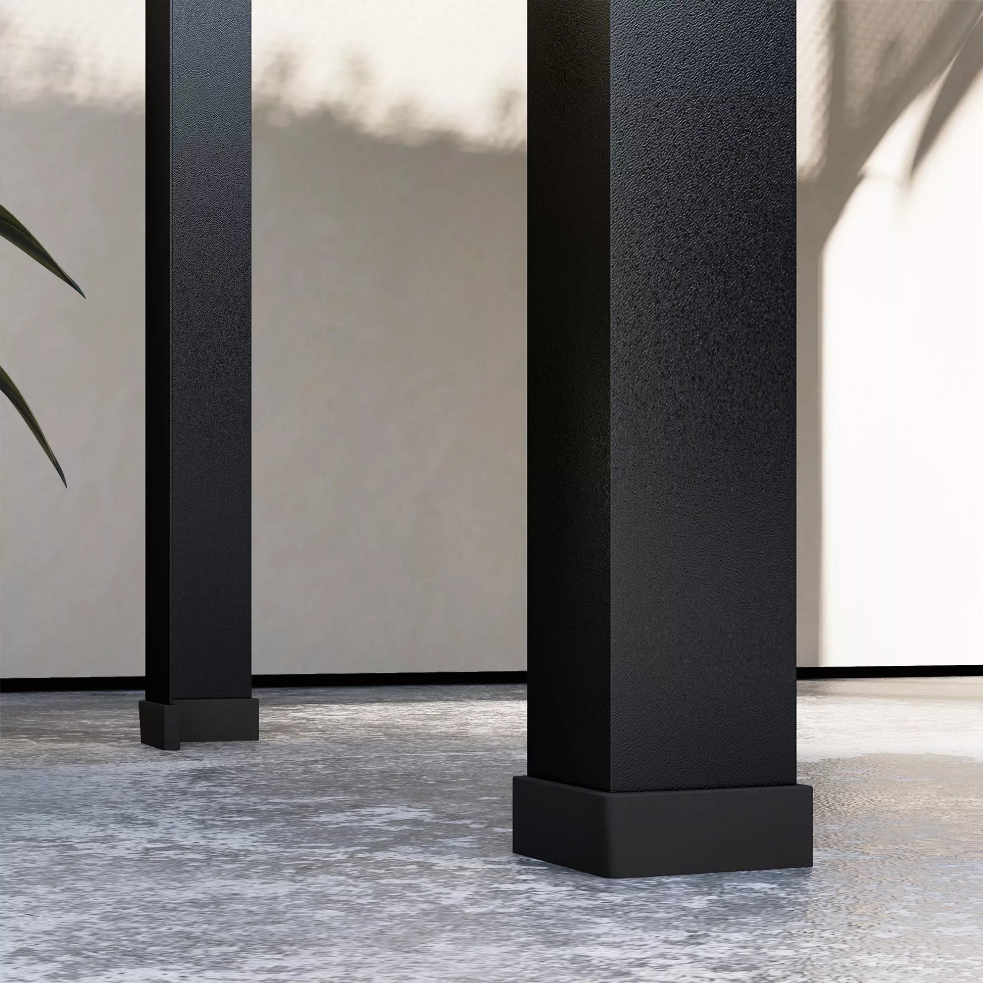 Aukštas lysvė su šiltnamio stogu, pakelta augalų dėžė su drenažo skylėmis, 100 x 48 x 124 cm, juoda