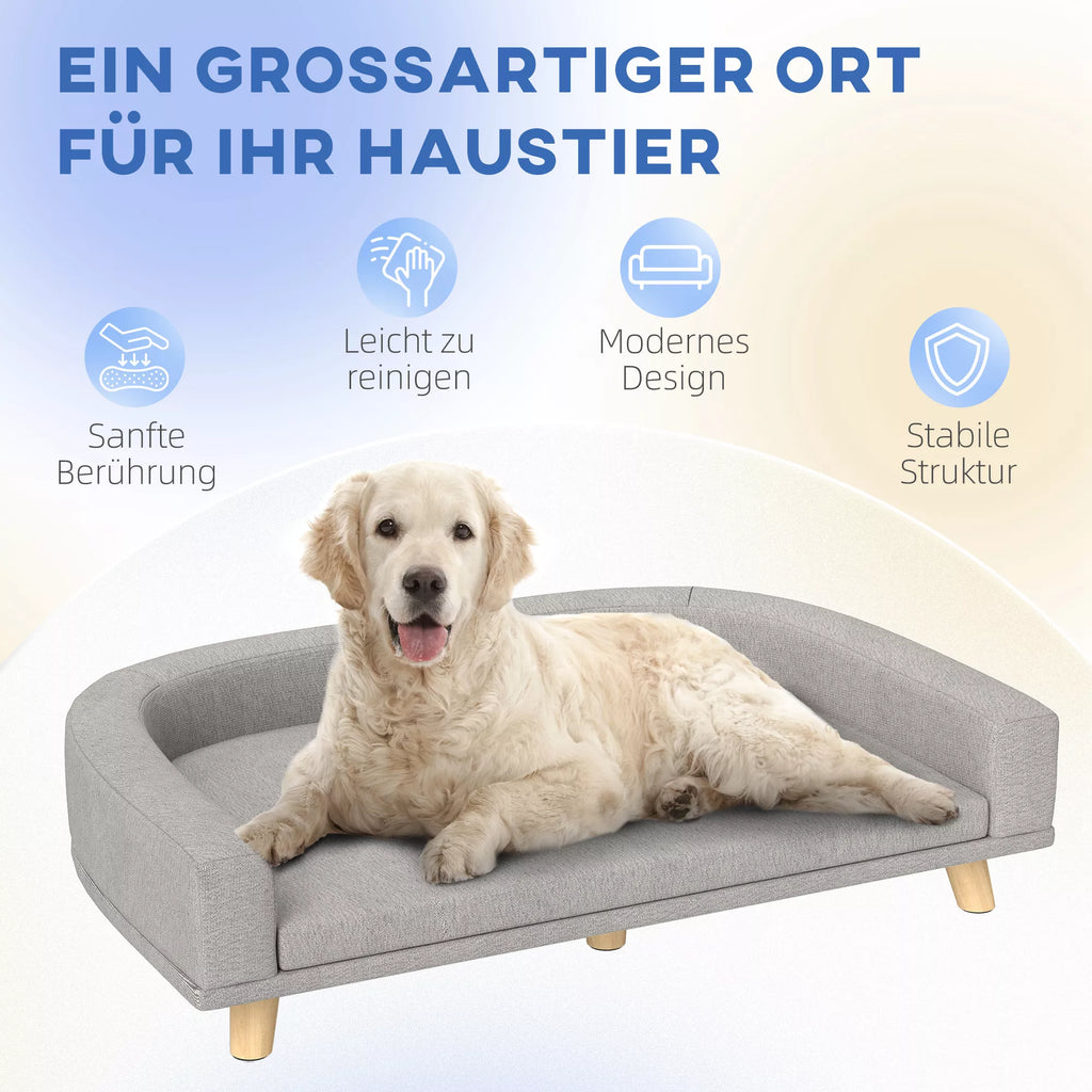 Sofa augintiniams, iki 30 kg šunims, 98 x 67 x 25 cm, pilka