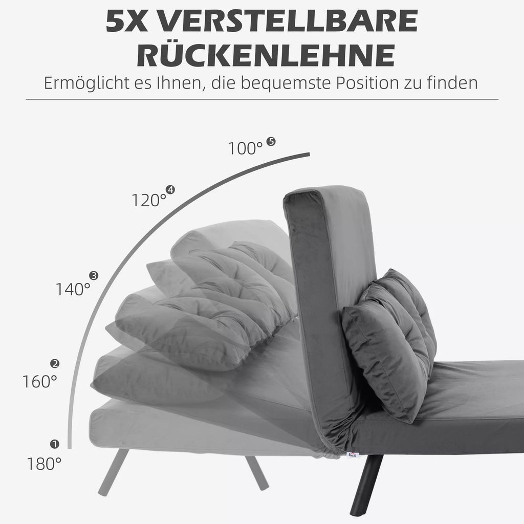 Miegamasis sofos 2-vietė sofa Velvet sofa, miegamoji funkcija, įskaitant 2 pagalvės, velvetinis išvaizda, natūralus + tamsiai pilkas + juodas