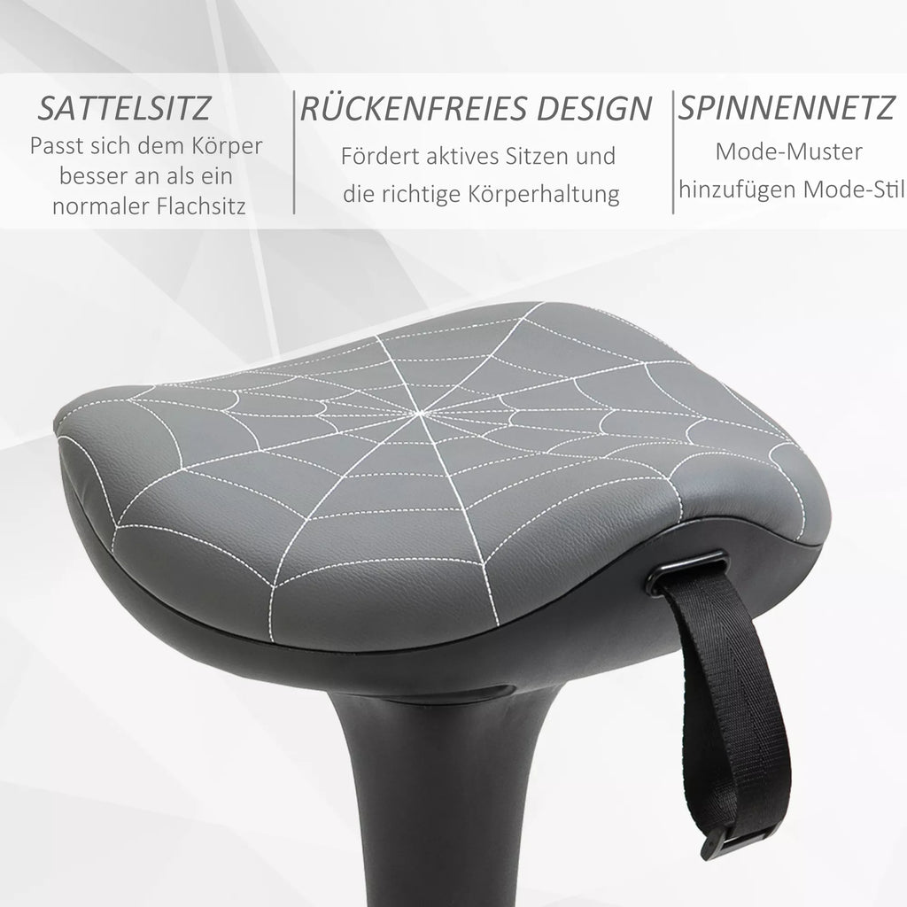 Biuro kėdė su pasukimo funkcija, ergonomiška kėdė, reguliuojamas aukštis 65,5–83,5 cm, pasukama 120° kampu, pilkos spalvos