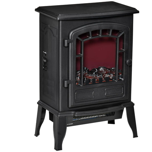 Elektrinis grindų židinys, 2 šildymo pakopos,  realistiškas liepsnos efektas, universalus