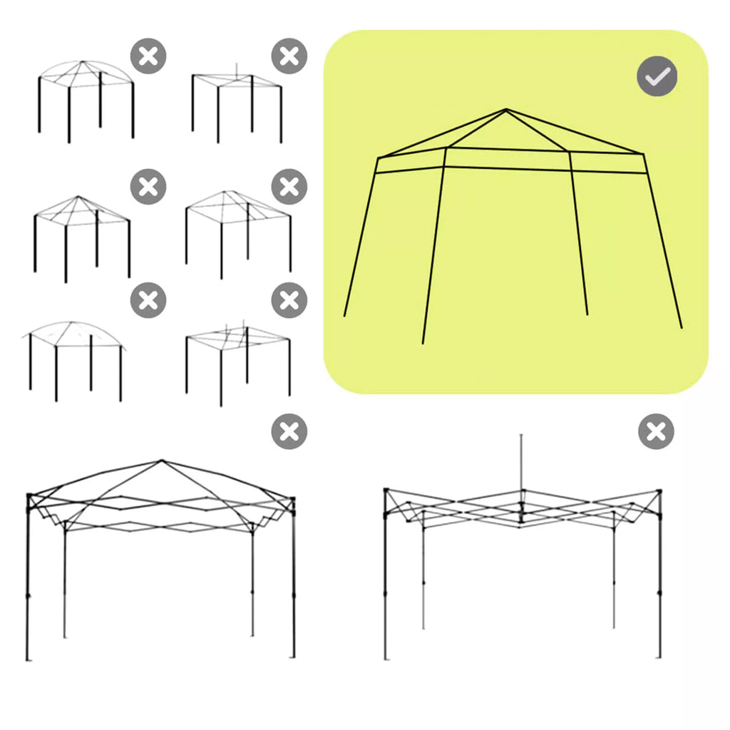 Pavilionų atsarginis stogas, atsarginė tentinė danga paviljonui (pagrindo matmenys 3x3 m / viršutinės dalies matmenys 2,4x2,4 m), atsarginis sodo palapinės stogas, UPF50+