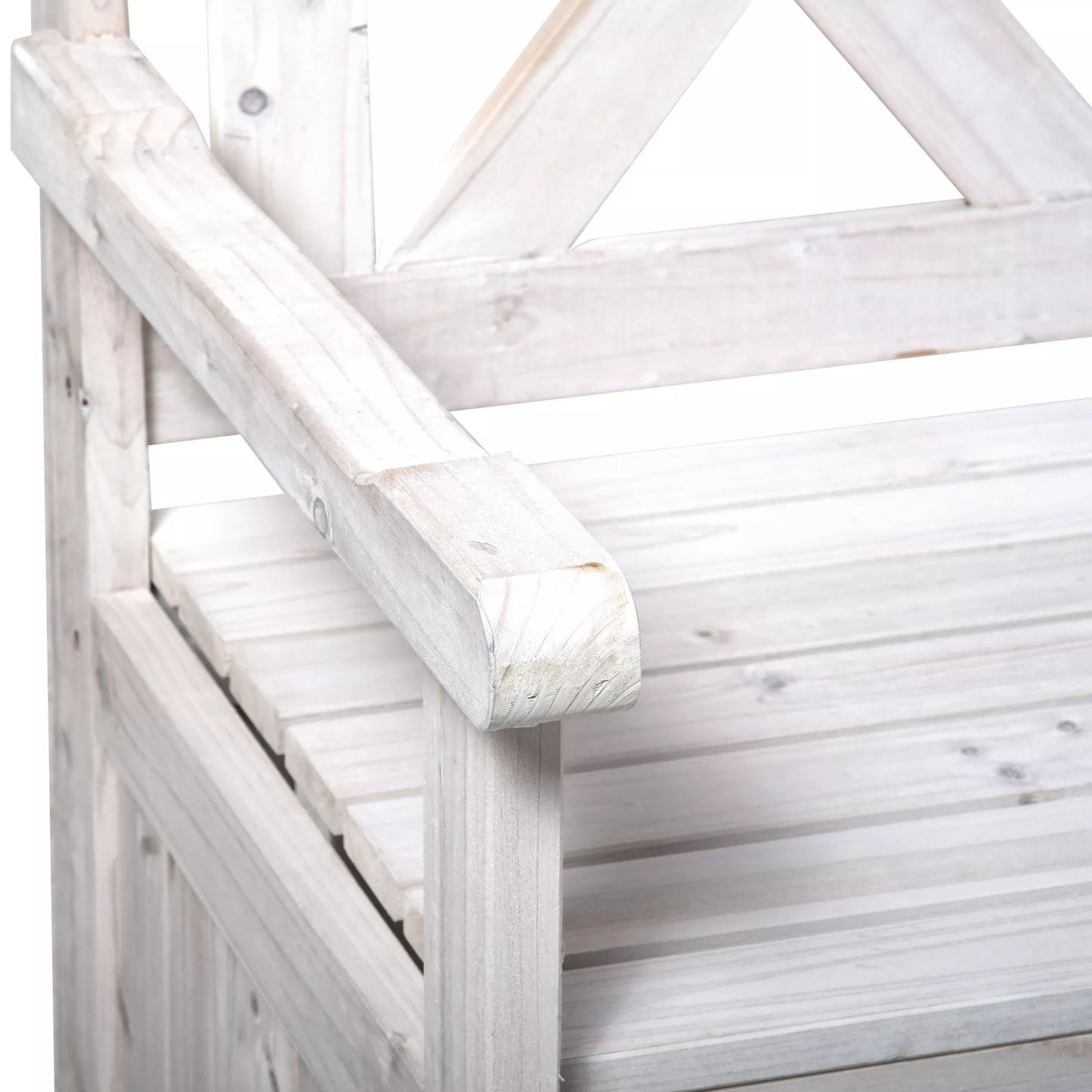 Suoliukas su saugojimo vieta 2 vietų sodo skrynia Skrynia-suoliukas Pagalvės skrynia Saugojimas Balta 115 x 61 x 85 cm