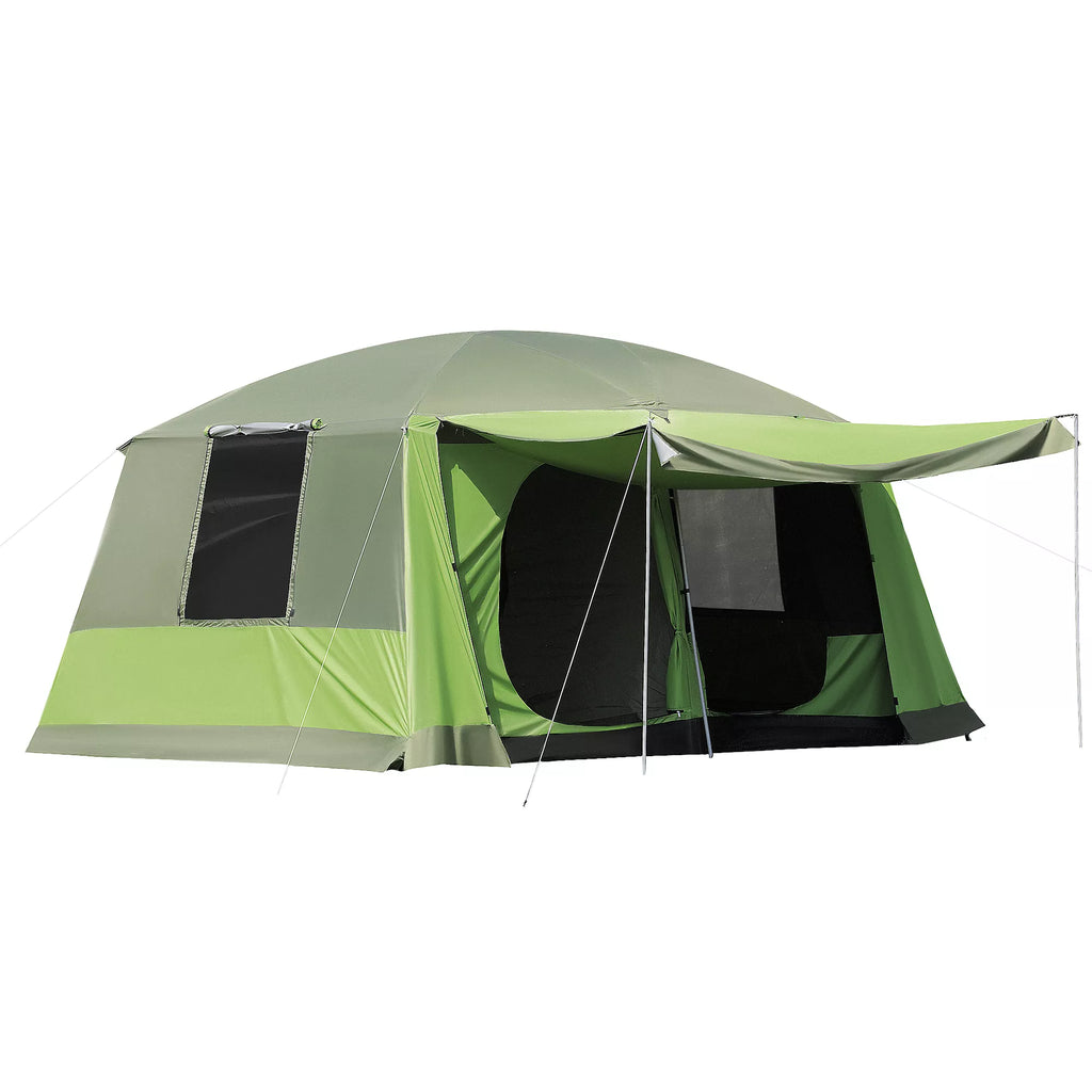 Kempingo palapinė Kupolinė palapinė Šeimos palapinė 2 miegamosios kabinos 4–8 asmenims L405 x B305 x H225 cm