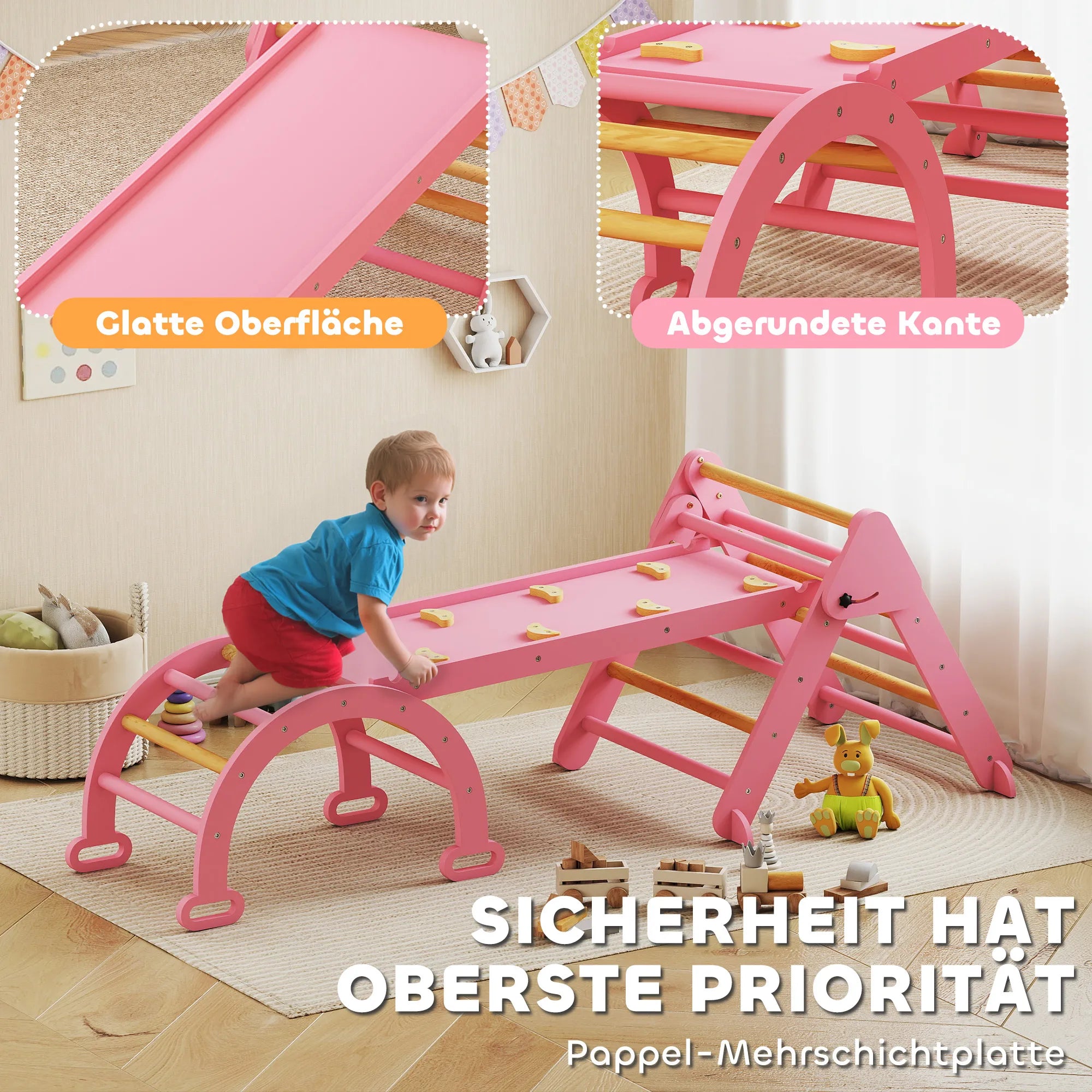 Laipiojimo rinkinys vaikams 7-in-1, sulankstomas, 18-48 mėn., rožinis