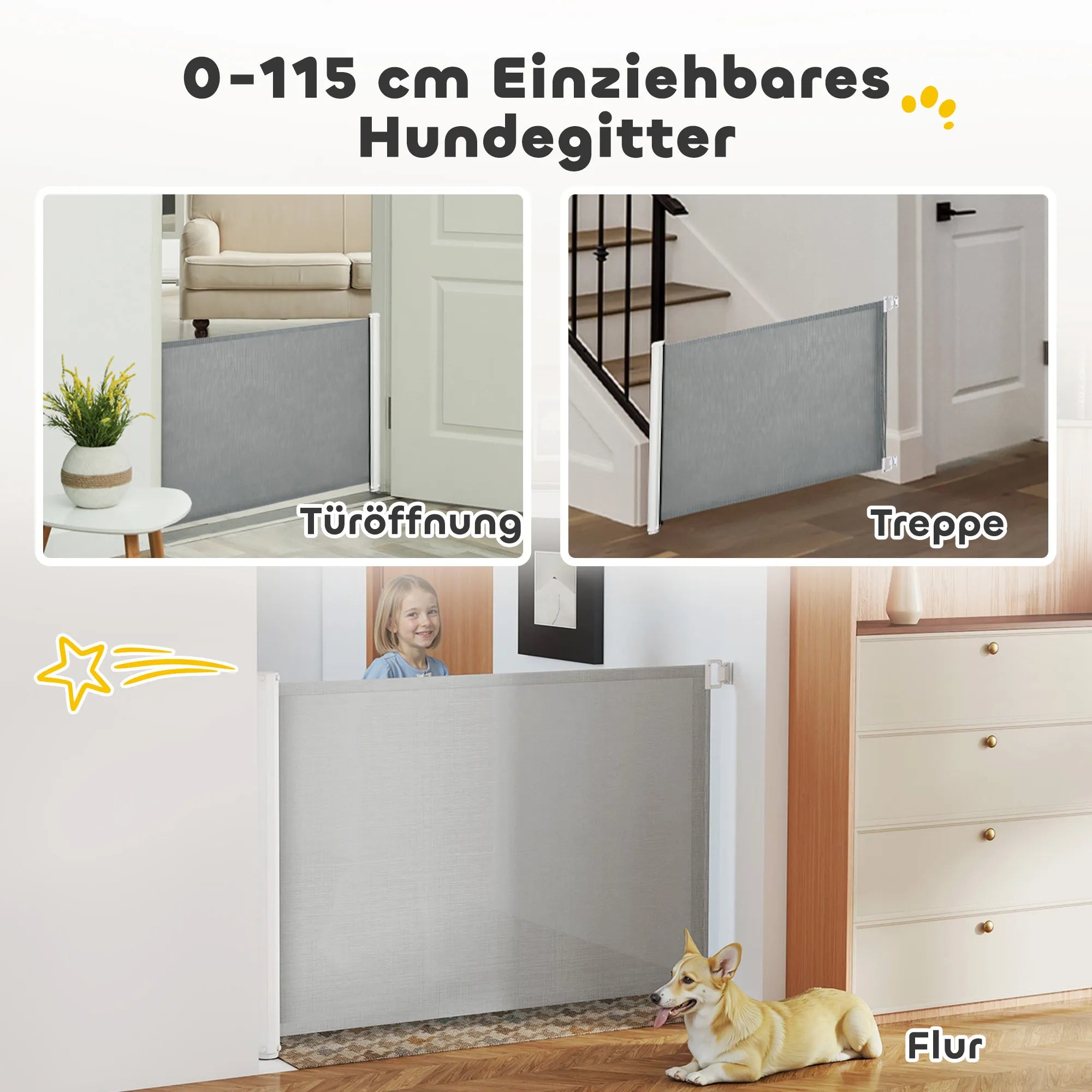 Laiptų apsauginė grotelė, metalas, plastikas, pilka