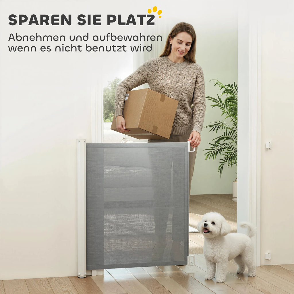 Laiptų apsauginė grotelė, metalas, plastikas, pilka