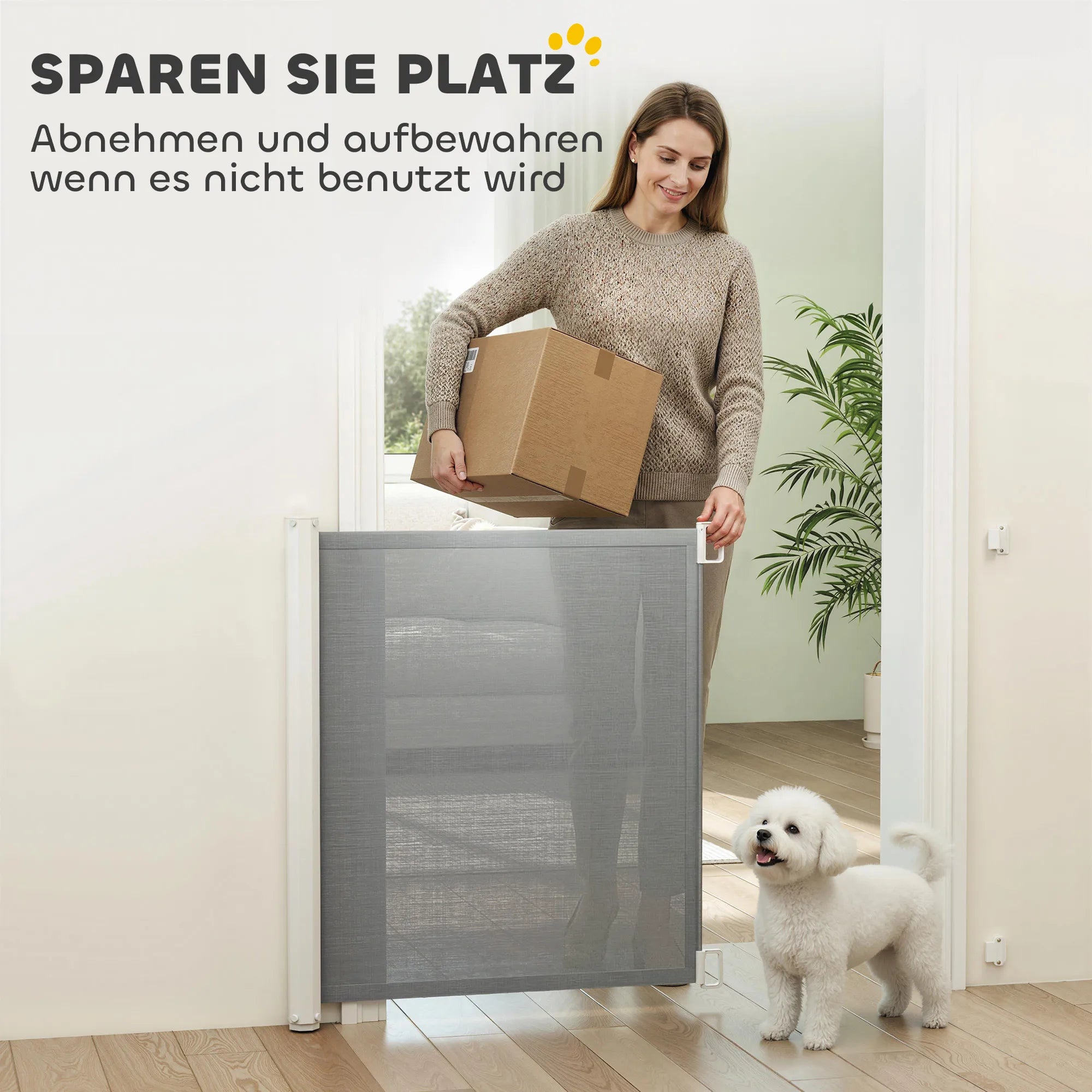 Laiptų apsauginė grotelė, metalas, plastikas, pilka