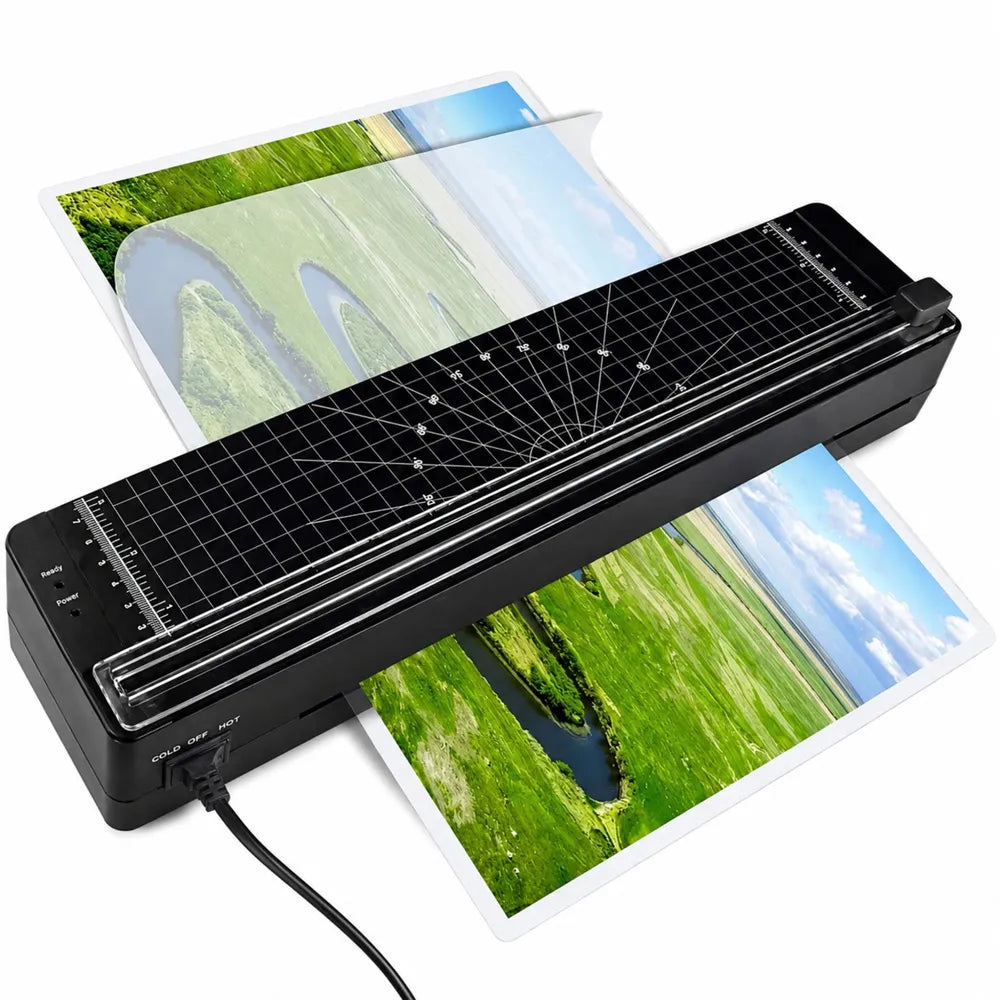 Laminatorius A4, karšto ir šalto laminavimo, 15 × 48 × 11 cm, juodas