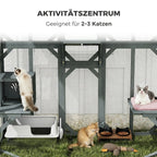 Lauko aptvaras katėms, 4 platformos, 2–3 katėms iki 8 kg