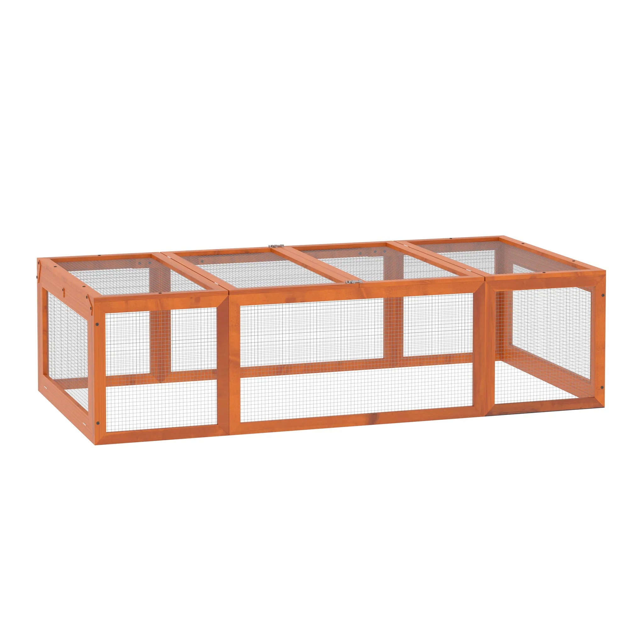 Lauko aptvaras smulkiems gyvūnams, atverčiamas stogas, oranžinis