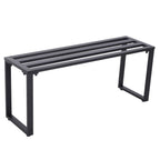 Lauko baldų komplektas metalinis 110x55 cm 3 dalių juodas