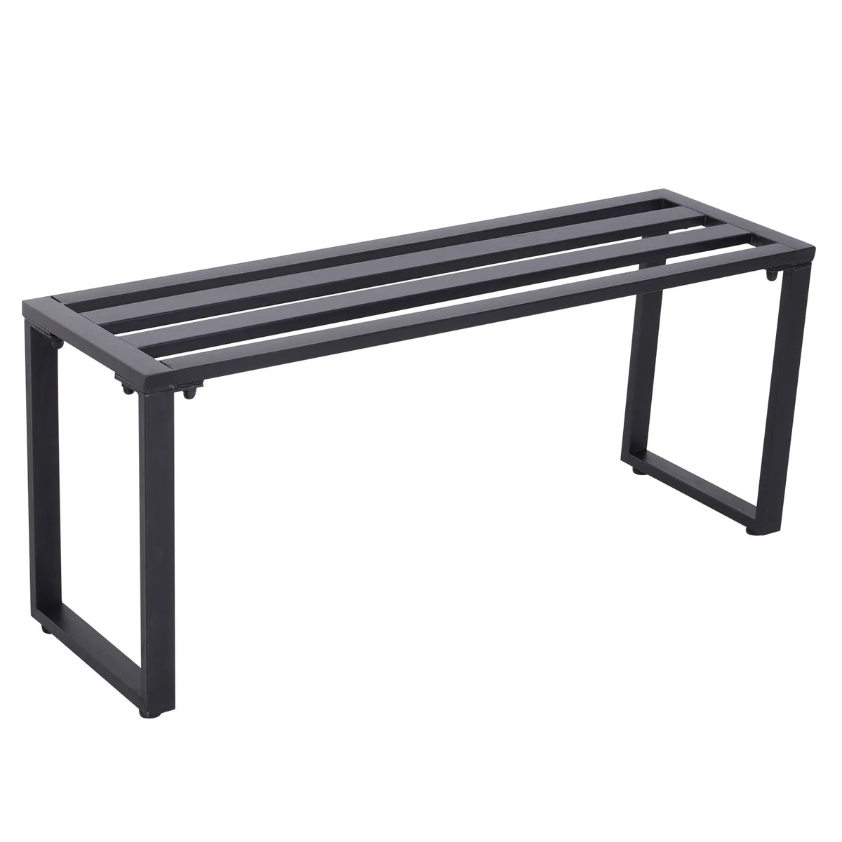 Lauko baldų komplektas metalinis 110x55 cm 3 dalių juodas