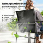 Kvėpuojantis kėdės atlošo tinklelis greitai išdžiūsta lauke