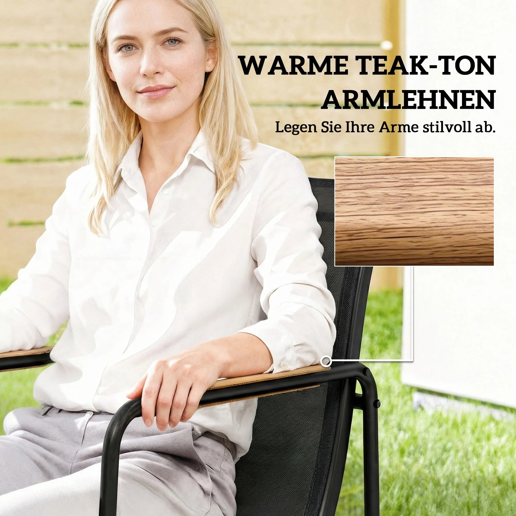 Lauko baldų komplektas plieninis 150x80 cm su 6 kėdėmis juodas
