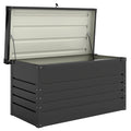 Lauko daiktadėžė 350 l, metalinė, rakinama, 120 x 61 x 62 cm, pilka