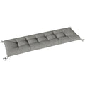 Lauko gulto pagalvėlė poliesteris 198x65x13cm šviesiai pilka