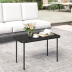 Lauko kavos staliukas metalinis 90x50 cm juodas