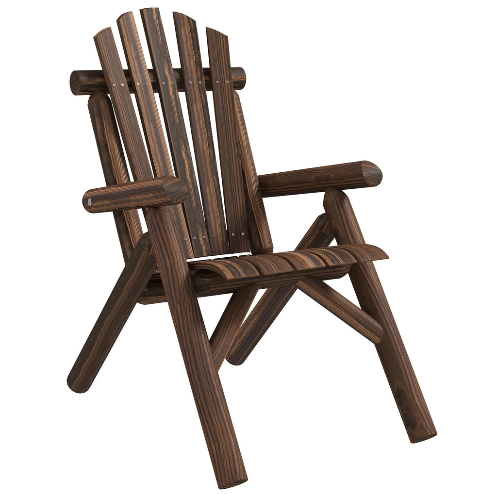 Lauko kėdė Adirondack medinė, iki 113 kg, ruda