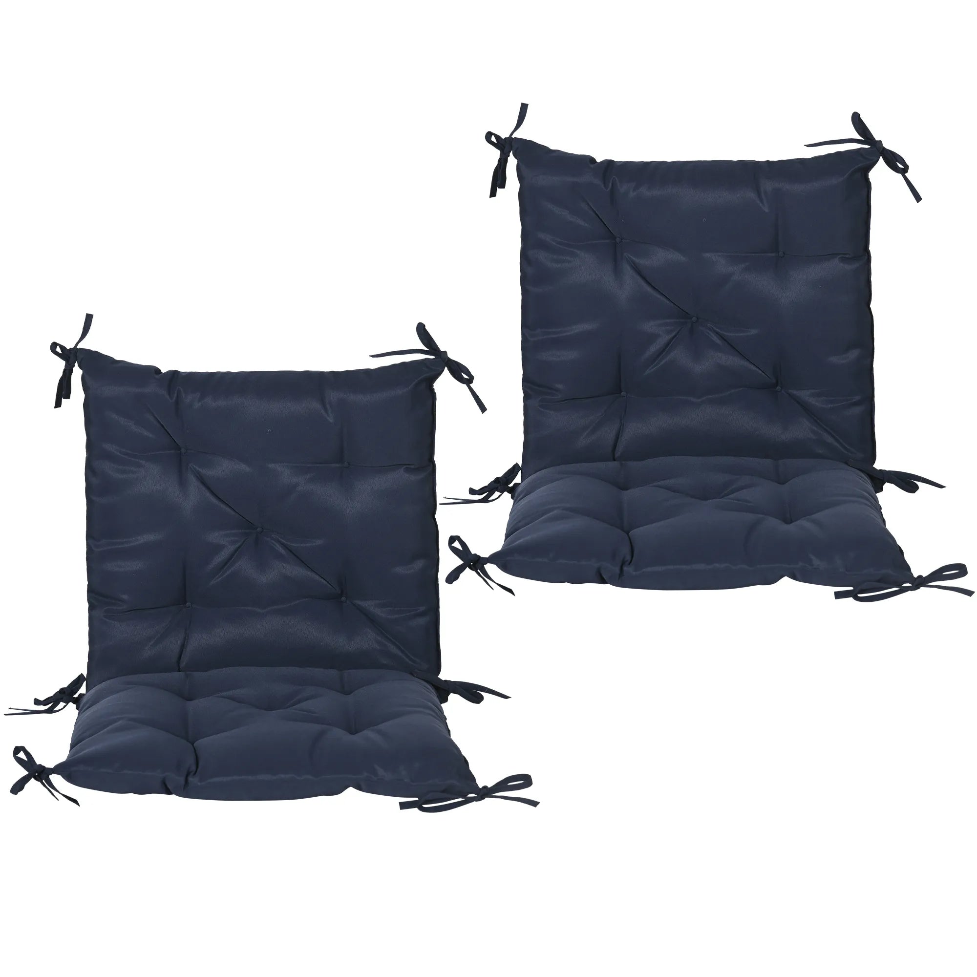Lauko kėdžių pagalvių komplektas, 98 x 50 cm, mėlyna