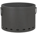Lauko laužavietė su apsauga nuo kibirkščių ir žarstekliu, Ø38x27 cm, tamsiai pilka