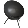 Lauko laužavietė su trikoju stovu 60x53x66 cm juoda