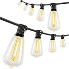 Lauko LED girlianda 18 m, sujungiama, IP44, juoda