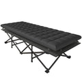 Lauko lova sulankstoma, iki 200 kg, 200x80x40 cm, juoda